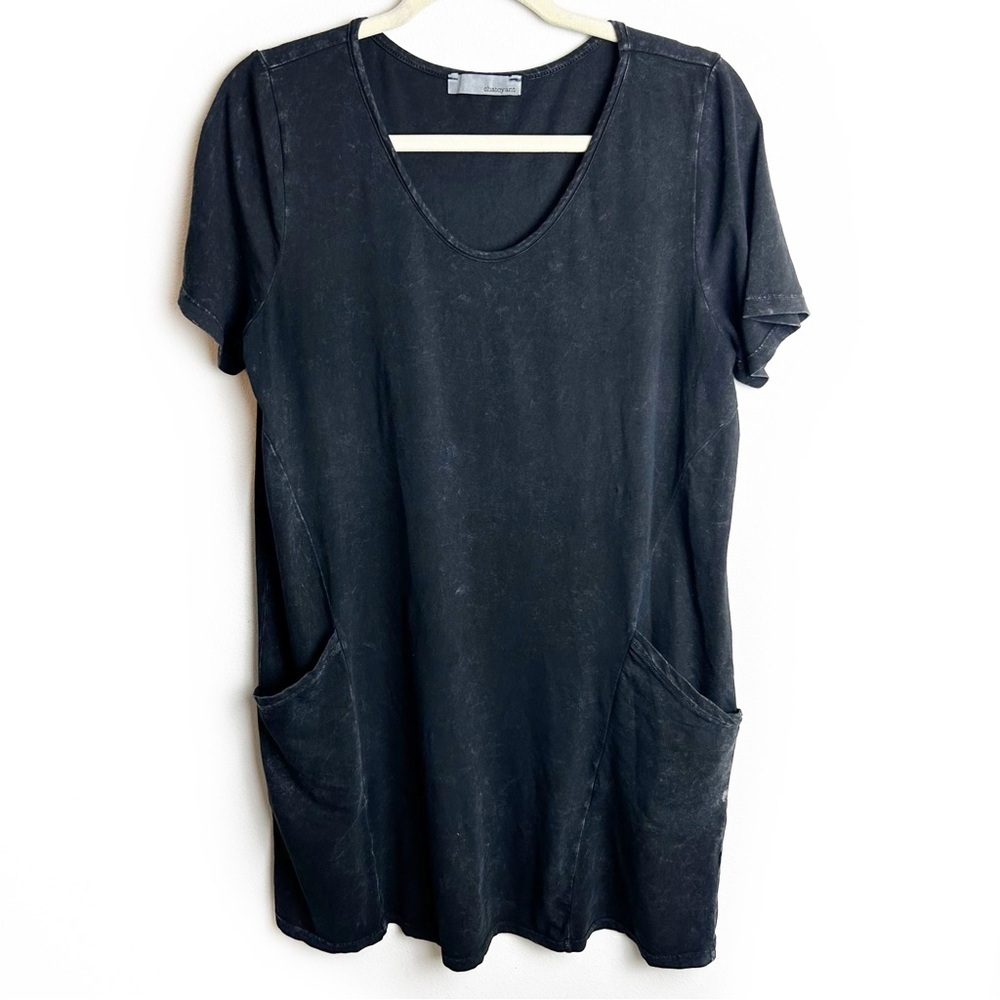 Chatoyant easy going artsy casual cotton dress with short sleeves size: M (8/10)